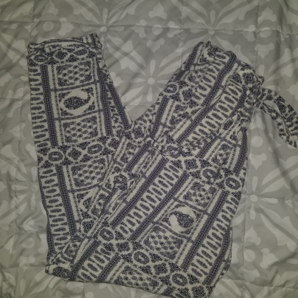 Boho high waist drawstring pants